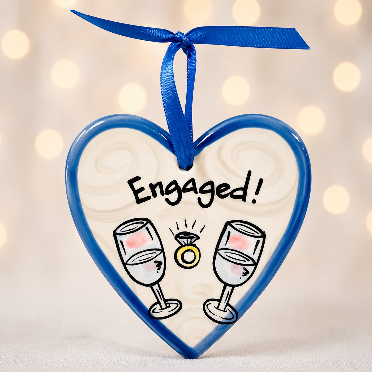 Engaged Heart Ornament